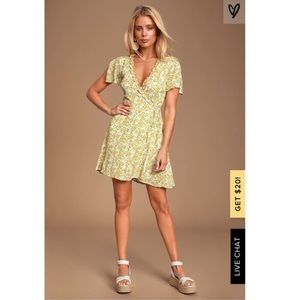 Lulus floral wrap dress